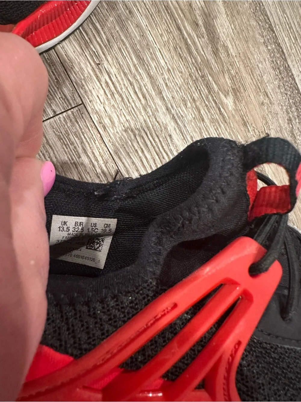 Puma Kids Black and Red Lightweight Sneakers